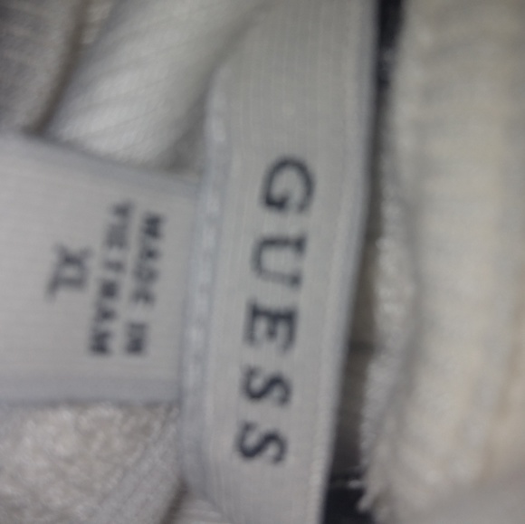 GUESS Creme Crop Top XL Plus - Picture 3 of 3